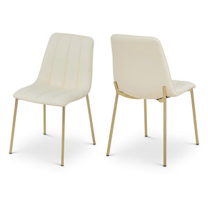 Meridian Isla Cream Vegan Leather Dining Chair