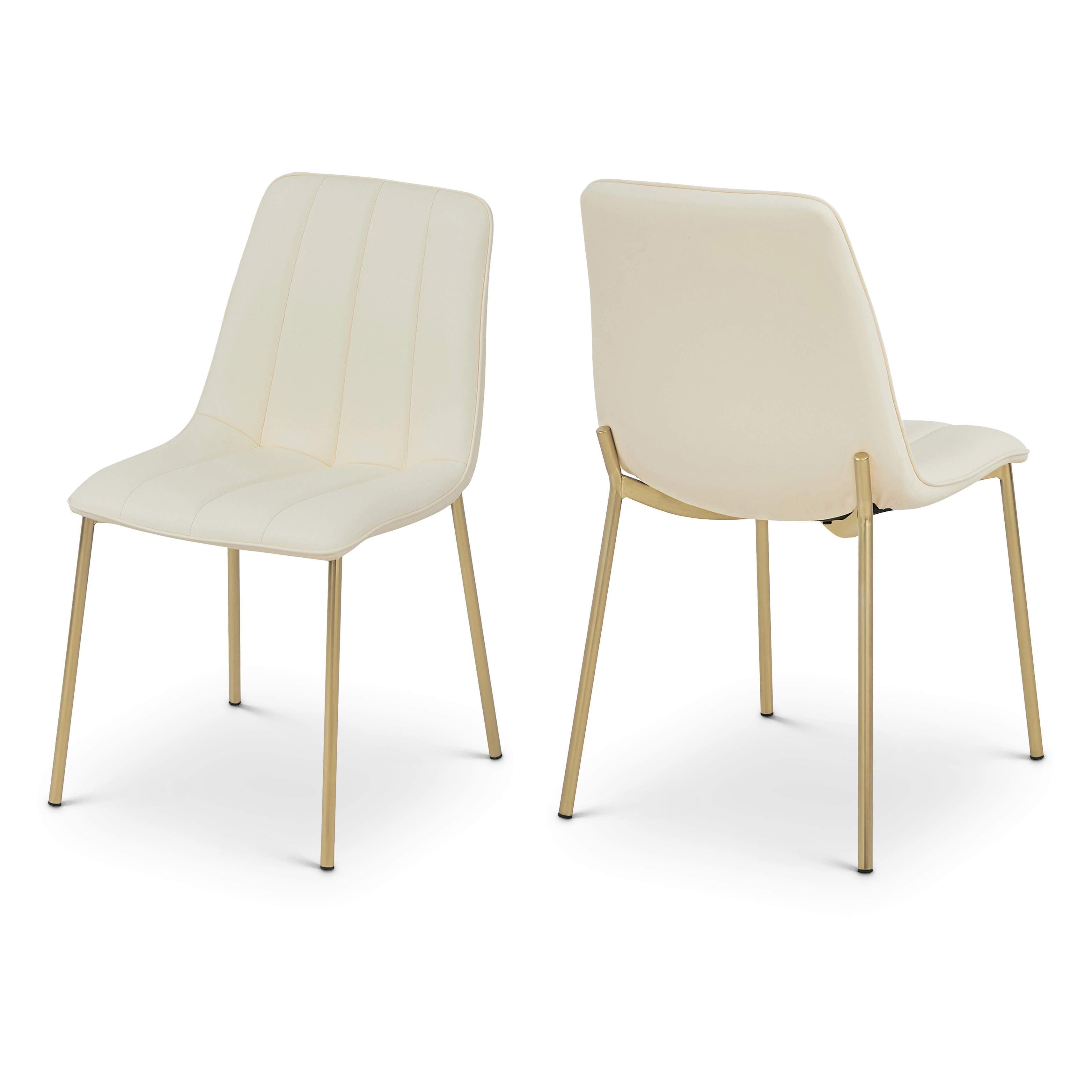 Meridian Isla Cream Vegan Leather Dining Chair