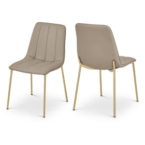 Meridian Isla Taupe Vegan Leather Dining Chair