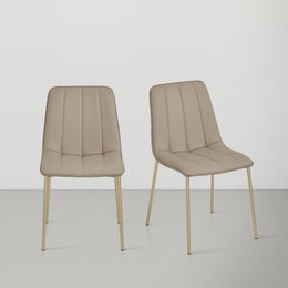 Meridian Isla Taupe Vegan Leather Dining Chair