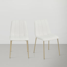 Meridian Isla White Vegan Leather Dining Chair
