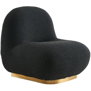Meridian Liam Black Boucle Fabric Accent Chair