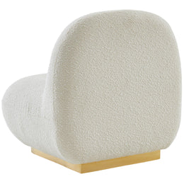 Meridian Liam Cream Boucle Fabric Accent Chair