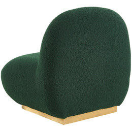 Meridian Liam Green Boucle Fabric Accent Chair