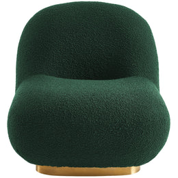 Meridian Liam Green Boucle Fabric Accent Chair