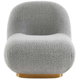 Meridian Liam Grey Boucle Fabric Accent Chair