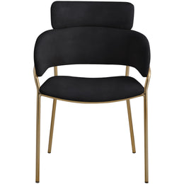 Meridian Yara Black Velvet Dining Chair