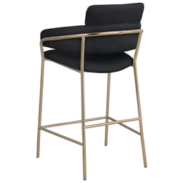 Meridian Yara Black Velvet Counter Stool