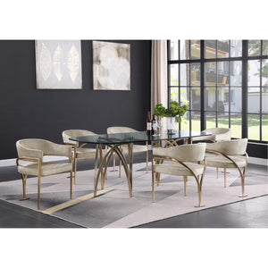 Meridian Madelyn Gold Dining Table