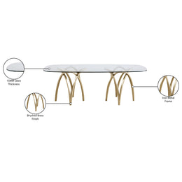 Meridian Madelyn Gold Dining Table
