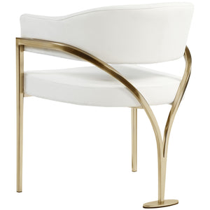 Meridian Madelyn Cream Vegan Leather Dining Chair