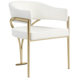 Meridian Madelyn Cream Vegan Leather Dining Chair