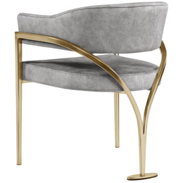 Meridian Madelyn Grey Velvet Dining Chair