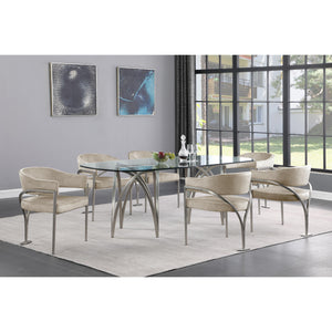 Meridian Madelyn Silver Dining Table