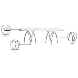Meridian Madelyn Silver Dining Table