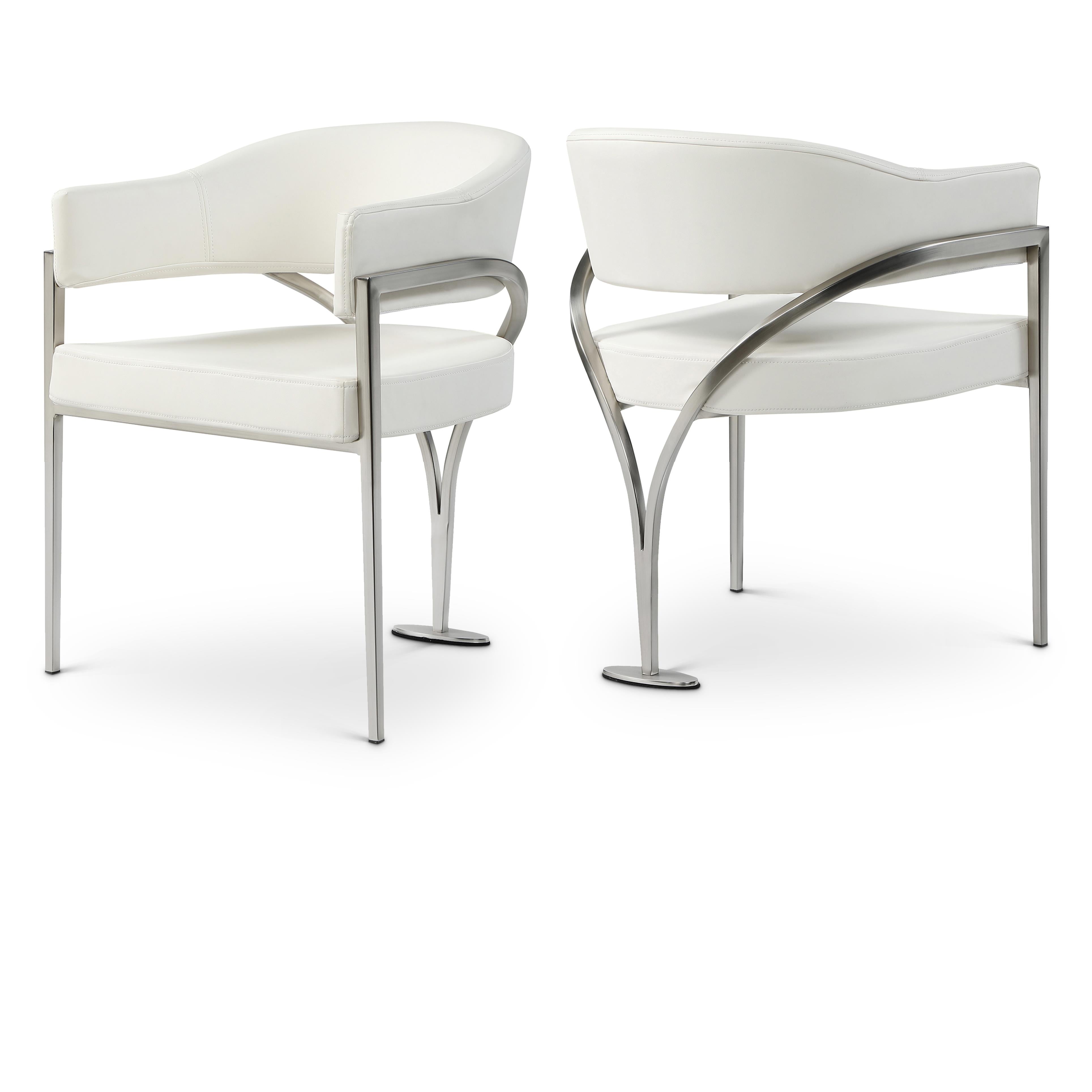 Meridian Madelyn Cream Vegan Leather Dining Chair