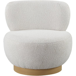 Meridian Calais Cream Boucle Fabric Accent Chair