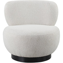 Meridian Calais Cream Boucle Fabric Accent Chair