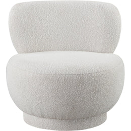 Meridian Calais Cream Boucle Fabric Accent Chair