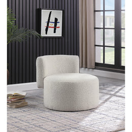 Meridian Como Cream Boucle Fabric Accent Chair