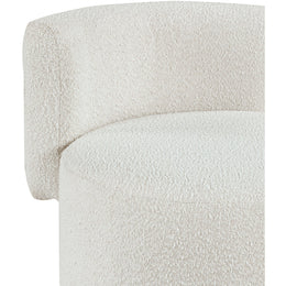 Meridian Como Cream Boucle Fabric Accent Chair