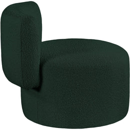 Meridian Como Green Boucle Fabric Accent Chair
