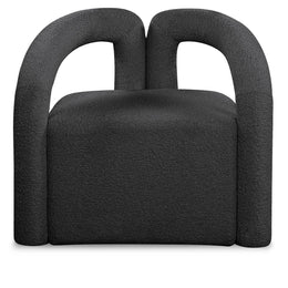Meridian Otto Black Boucle Fabric Accent Chair