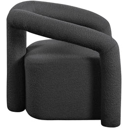 Meridian Otto Black Boucle Fabric Accent Chair
