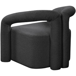 Meridian Otto Black Boucle Fabric Accent Chair