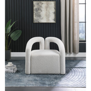Meridian Otto Cream Boucle Fabric Accent Chair