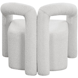 Meridian Otto Cream Boucle Fabric Accent Chair