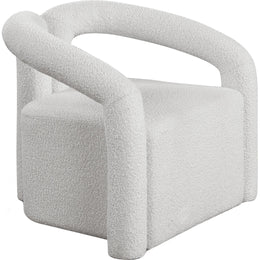 Meridian Otto Cream Boucle Fabric Accent Chair