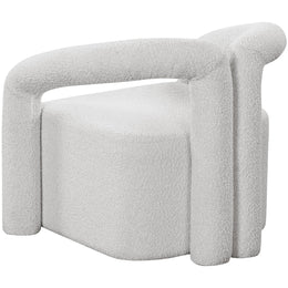 Meridian Otto Cream Boucle Fabric Accent Chair