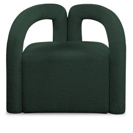 Meridian Otto Green Boucle Fabric Accent Chair