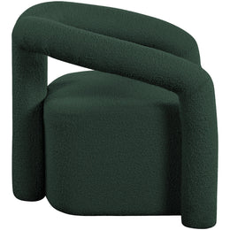 Meridian Otto Green Boucle Fabric Accent Chair
