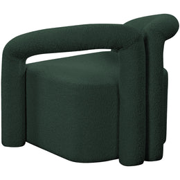 Meridian Otto Green Boucle Fabric Accent Chair