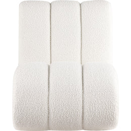 Meridian Swoon Cream Faux Sheepskin Accent Chair