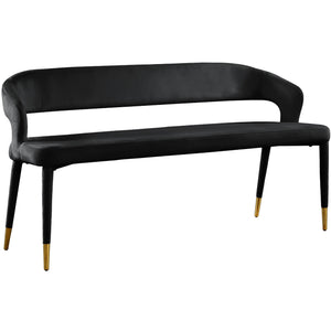 Meridian Destiny Black Velvet Bench