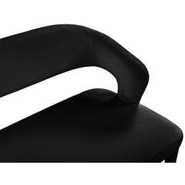 Meridian Destiny Black Velvet Bench