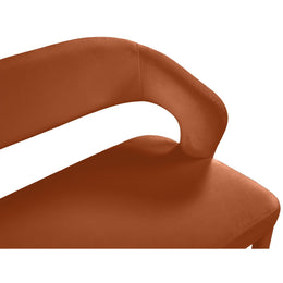 Meridian Destiny Cognac Velvet Bench