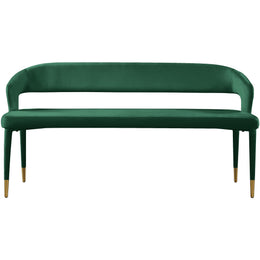 Meridian Destiny Green Velvet Bench