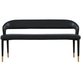 Meridian Destiny Black Vegan Leather Bench