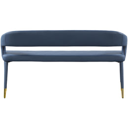 Meridian Destiny Navy Vegan Leather Bench