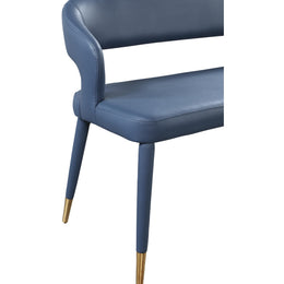Meridian Destiny Navy Vegan Leather Bench