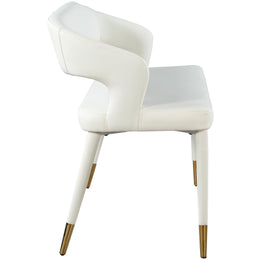 Meridian Destiny White Vegan Leather Bench