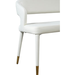 Meridian Destiny White Vegan Leather Bench