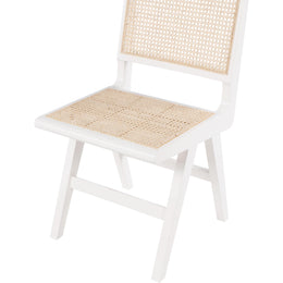 Meridian Preston White Wood Dining Side Chair