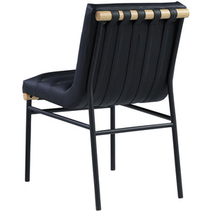 Meridian Burke Black Vegan Leather Dining Chair