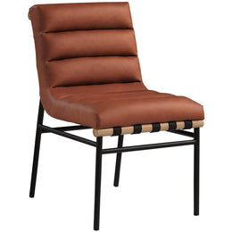 Meridian Burke Cognac Vegan Leather Dining Chair