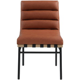 Meridian Burke Cognac Vegan Leather Dining Chair